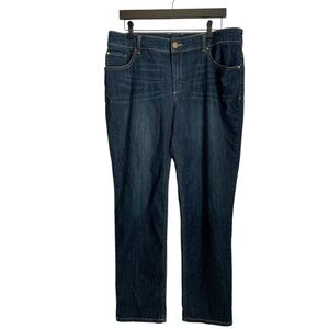 Chico's Women's Jeans Size 2 (Large) Platinum Dark Wash Cotton Blend Stretch